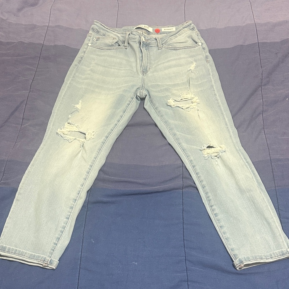 Judy Blue Light Wash Distressed Skinny Jeans